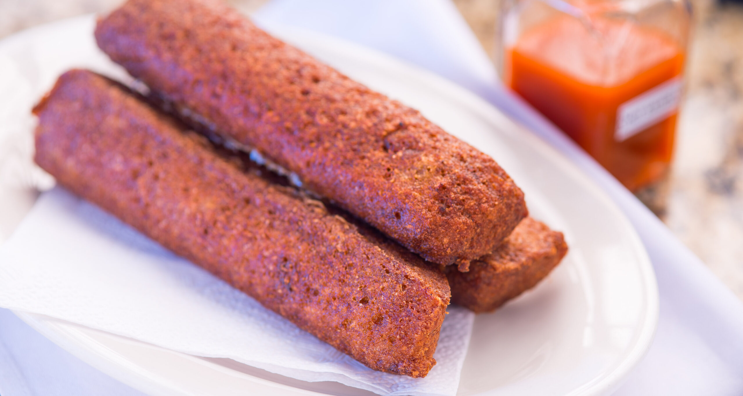 Alcapurrias, Puerto Rican fritters at La Lechonera Restaurant